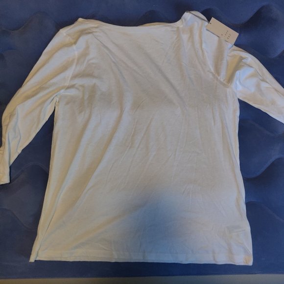Sweaters - Women's Slim Fit 3/4 Sleeve Boat Neck T-Shirt